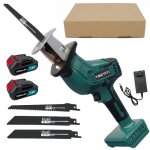 Scie sabre electrique sans fil - mawiron - 3000spm - 850w - led - 4 lames - batterie 18v 5. 5ah - compatible ...