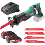 Scie sabre sans fil - hychika - 18v - 135mm de profondeur de coupe - batterie 2000mah li - ion