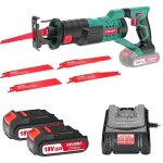 Scie sabre sans fil hychika 18v scie sabre � batterie vitesses r�glables 0 - 2800rpm id�al pour la coupe ...