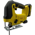 Scie sauteuse sans fil nemura - jaune - batterie 2ah - coupe prcise dans le bois et le mtal