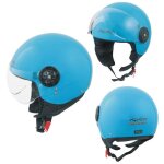 Scooter casque moto ville jet demi anti scratch avio visiere bleu xxl Scooter casque moto ville jet demi anti scratch avio visiere bleu xxl