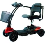 Scooter électrique mobiclinic mobilité réduite 250 w 4 roues compact et démontable auton. 10 km 12v rouge ... Scooter électrique mobiclinic mobilité réduite 250 w 4 roues compact et démontable auton. 10 km 12v rouge ...