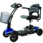 Scooter électrique mobiclinic mobilité réduite 4 roues 250 w compact et démontable auton. 10 km 12v bleu ... Scooter électrique mobiclinic mobilité réduite 4 roues 250 w compact et démontable auton. 10 km 12v bleu ...