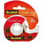 Scotch - ruban adh�sif - crystal - sur d�vidoir - 19 mm x 25 m