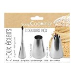 Scrapcooking pack de 3 douilles choux clairs inox - 3700392418311