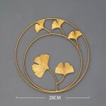 Sculptures murales d�coratives en fer 3d d�coration murale en m�tal feuilles rondes figurine murale nature ...