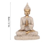 Sculpture - omabeta - statue de bouddha mditation - grs et rsine - 8 cm - dcoration intrieure