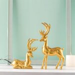 Sculptures de renne statue de renne 2pcs ornements de cerf en resine sculptures de cerfs pour nol chambre ...