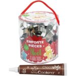 Seau de 18 emporte - pièces en inox noël + 1 stylo chocolat Seau de 18 emporte - pièces en inox noël + 1 stylo chocolat