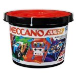 Seau baril construction multi modeles meccano junior 5 ans - 150 pieces 2 outils - vehicules robot - ...