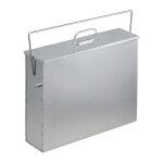 Relaxdays seau  cendres carr bac avec couvercle 15 l acier galvanis poubelle chemine barbecue pole ...