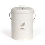 Seau  compost de cuisine - livoo - mes154c - 6 l - 18 cm - hauteur 23 cm - corps et couvercle en mtal ...