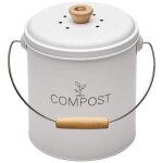 Seau � compost - guillouard - rond - capacit� 45l - avec seau plastique de 3l - filtre � charbon - 18x22x22cm ...