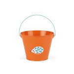 Seau en m�tal pour enfant - happy garden - orange