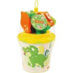 Seau de plage garni de d�cor dinosaure avec accessoires polesie - multicolore - 18 cm