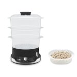 Seb cuiseur vapeur ultracompact 9l 3 bols emplilables + bol  riz vc204800
