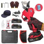 Secateur electrique sans fil - 50mm secateur electrique 5 * 1500mah avec cran avec 2 batteries de 5. ...