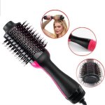 Sche cheveux brosse - salon - air chaud - 1000w - noir / rose - ioniseur dair