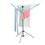 Relaxdays s�che linge rotatif ligne de 15 m jardin et camping pliable socle �tendoir de balcon h:140cm ...