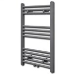 Vidaxl sèche - serviettes porte - serviette à rails droits gris de 500x764 mm 141889 Vidaxl sèche - serviettes porte - serviette à rails droits gris de 500x764 mm 141889