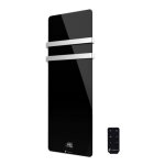Sèche - serviette electrique en verre mural omiros sannover 850 w noir Sèche - serviette electrique en verre mural omiros sannover 850 w noir