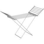 Homcom - s�che - linge �lectrique chauffant - alliage daluminium - 144x53x91cm - argent