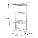 S�choir � linge pliant � 3 niveauxetendoir � linge int�rieur en acier inoxydables�che - linge �tendoir ...