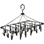 Séchoir à linge à suspendre 32 pinces 52cm noir Séchoir à linge à suspendre 32 pinces 52cm noir