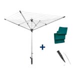 Schoir parapluie leifheit linolift 600 quickstart 85282 tendoir jardin avec 60m dtendage housse et ...