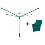 Schoir parapluie leifheit linomatic 600 deluxe cover 82008 tendoir jardin avec fils rtractables et ...