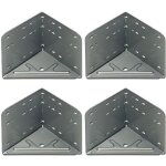 �querre pour coin de lit - secotec - vas203 - acier gris argent� - lot de 4 - 115 x 115 x 133 mm