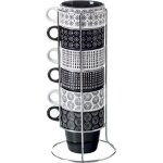 Mugs - secret de gourmet - lot de 6 - blanc - cylindrique - compatible lave - vaisselle