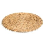 Set de table - secret de gourmet - d35 cm - roseau naturel - rond - beige