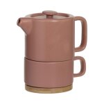 Th�i�re - secret de gourmet - solitaire nature terra - c�ramique - tasse amovible - terracota