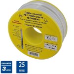 Sedea cable antenne tv et satellite coaxial 25m
