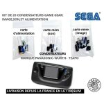 Capkit sega game gear - 20 condensateurs - am�lioration son et image - consoles r�tro - noir