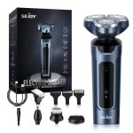 Sejoy rasoir lectrique hommes 3d flottante rechargeable 5 en 1 tondeuse barbe & nez brosse de nettoyage ...