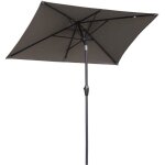 Sekey parasol rectangulaire en aluminium - 210  140 cm cappuccino