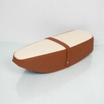 Selle sige biplace marron - beige mobylette cyclomoteur pour motobcane tube selle ?25 - mfpn : biplace ...