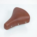 Selle vintage marron avec 2 ressort acier neuve Ø22mm pour mobylette motobecane Selle vintage marron avec 2 ressort acier neuve Ø22mm pour mobylette motobecane