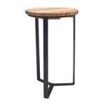 Sellette industrielle - louis moulin - anthracite - fer plat - plateau bois - 50 x 29 cm Sellette industrielle - louis moulin - anthracite - fer plat - plateau bois - 50 x 29 cm