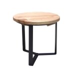 Sellette industrielle - louis moulin - fer plat plateau bois - anthracite - 30 x 29 cm Sellette industrielle - louis moulin - fer plat plateau bois - anthracite - 30 x 29 cm