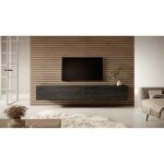 Selsey bisira - meuble tv 200 cm - frêne noir Selsey bisira - meuble tv 200 cm - frêne noir
