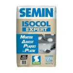 Semin mortier adh�sif isocol expert - plaques de pl�tre - poudre - sac de 25 kg