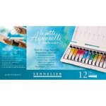 Aquarelle - sennelier - la petite aquarelle - 12 tubes de 10ml - couleurs varies - pratique pour voyage ...