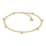 Serasar - bracelet de cheville en argent sterling pour femme coin - or - cadeau de bijoux de mariage ...