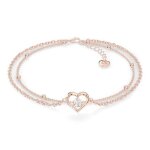 Serasar - bracelet de cheville en argent sterling pour femme heart - or rose - cadeau parfait pour la ...