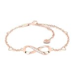Serasar - bracelet de cheville en argent sterling pour femme infinity - or rose - bijoux fantaisie cadeau ...