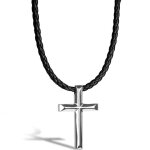 Serasar collier en cuir pour homme avec pendentif cross en argent cadeau parfait avec boîte à bijoux ... Serasar collier en cuir pour homme avec pendentif cross en argent cadeau parfait avec boîte à bijoux ...