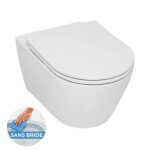 Serel cuvette suspendue sans bride fixations invisibles abattant slim softclose blanc (sp26)